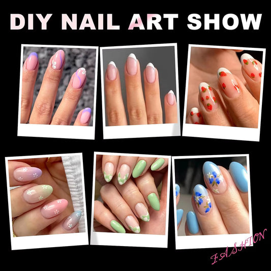 Velveta™ 120pcs Pre-Buffed Acrylic Nail Tips – Multi-Shape Salon Set