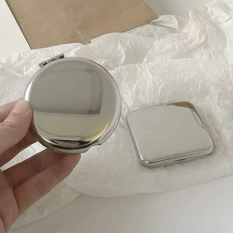 Velveta™ Portable Folding Makeup Mirror | Stainless Steel Compact