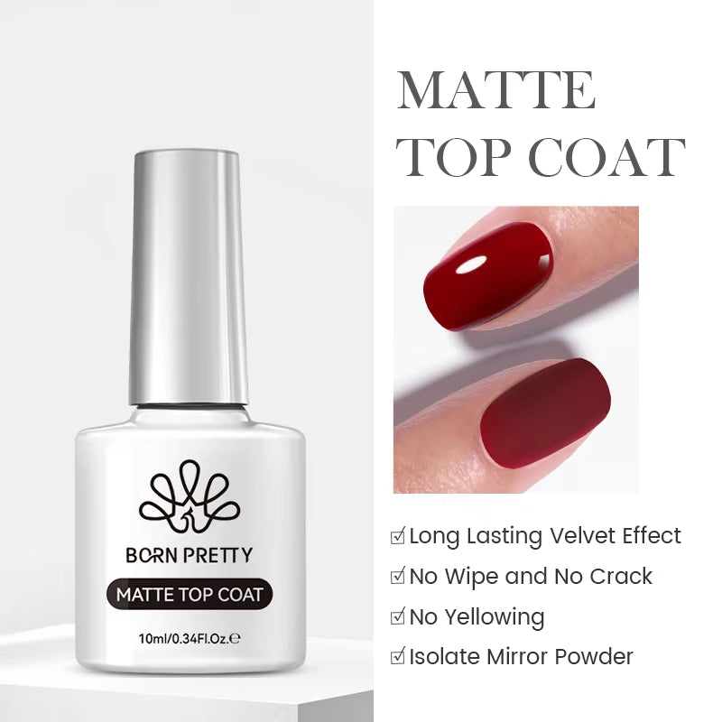 Luxe UV/LED Nail Gel – Base, Glossy & Matte Top Coat (10ml, Pack of 3)