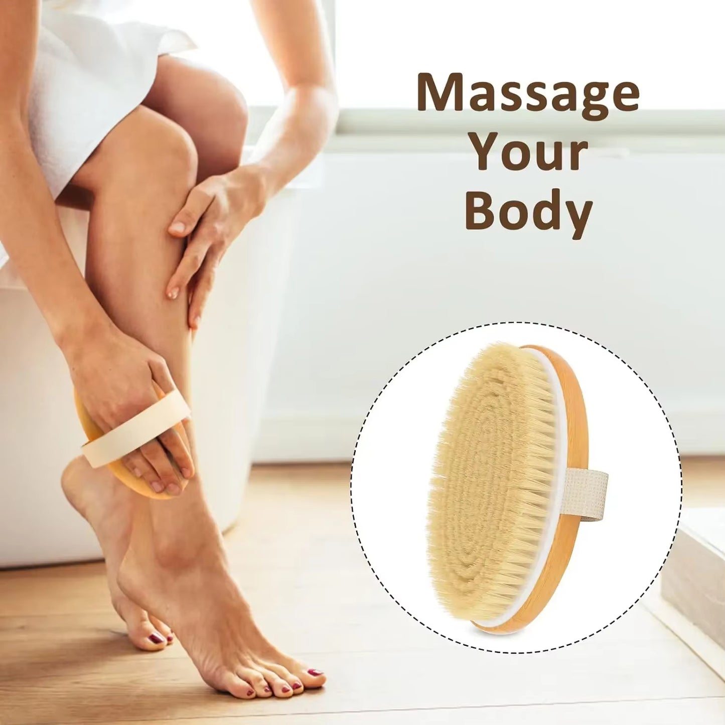 Velveta™ Natural Wooden Shower Brush – Wet & Dry Exfoliating Brush