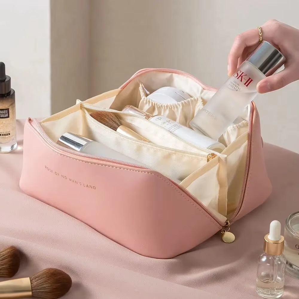 Velveta™ Luxury Women's Travel Toiletry Kit – Makeup & Cosmetic Organizer Bag