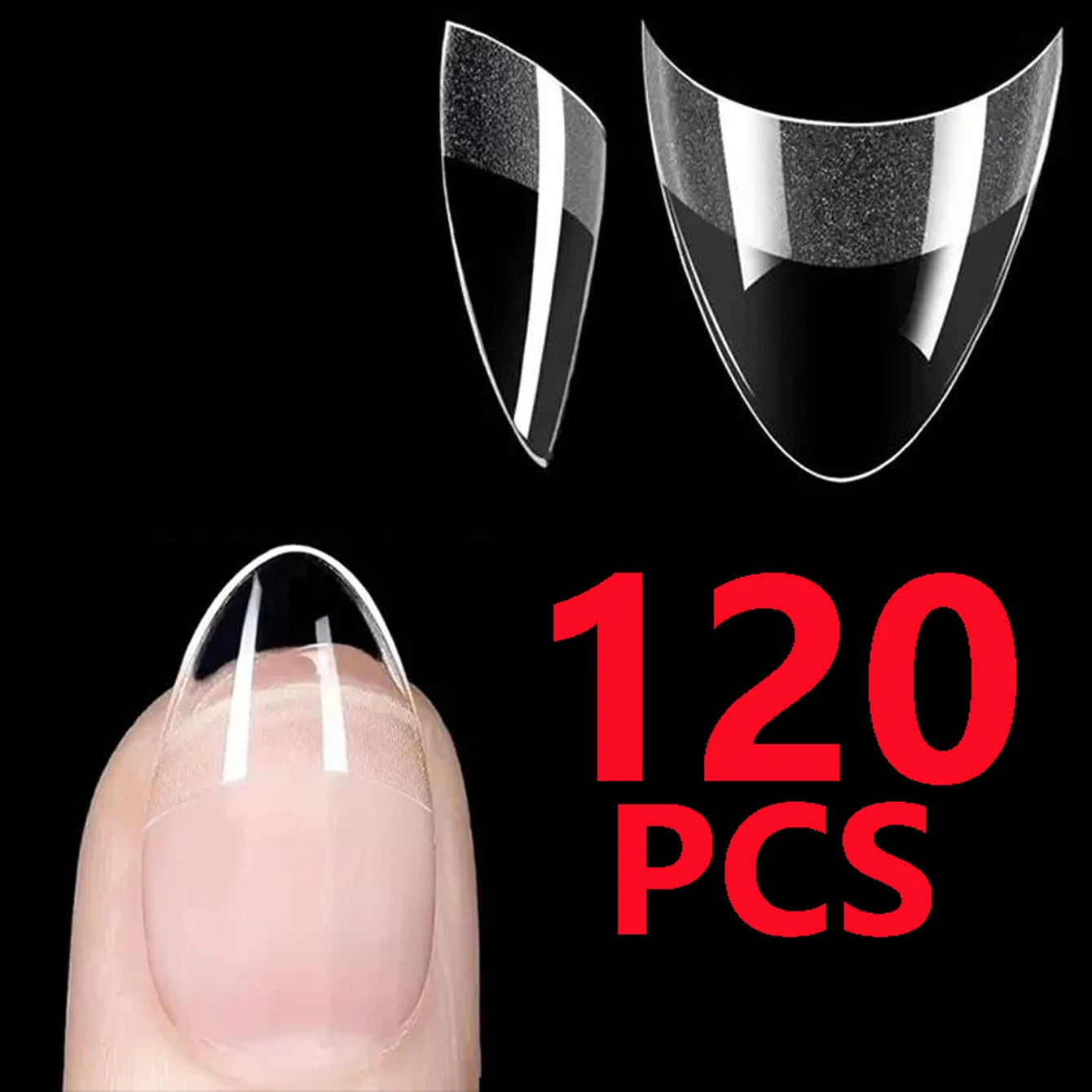 Velveta™ 120pcs Pre-Buffed Acrylic Nail Tips – Multi-Shape Salon Set