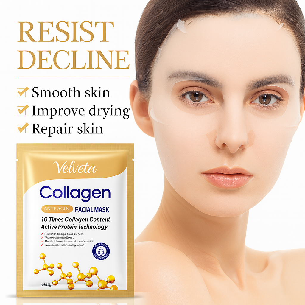 Velveta CollagenLift™ – Anti-Aging Collagen Facial Mask