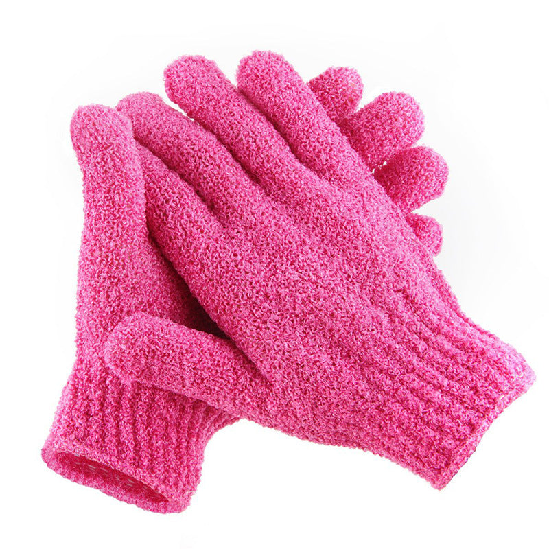 Colorful exfoliating gloves for body scrub, dead skin removal, and smooth skin