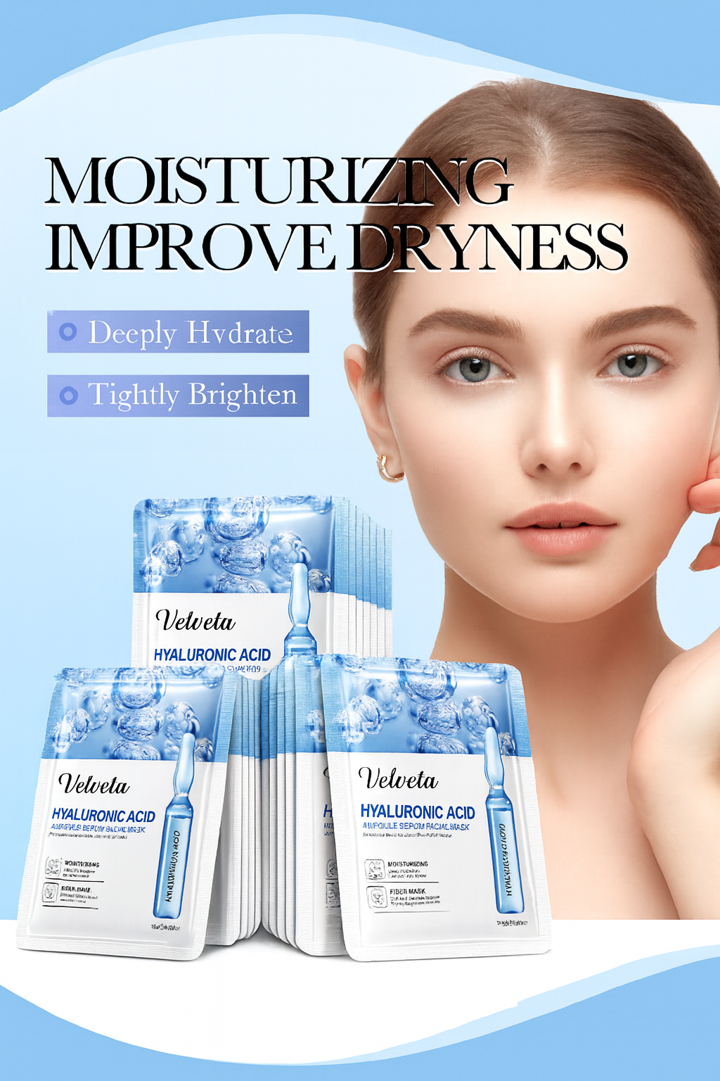 Velveta™ HydraGlow – Hyaluronic Acid Facial Mask
