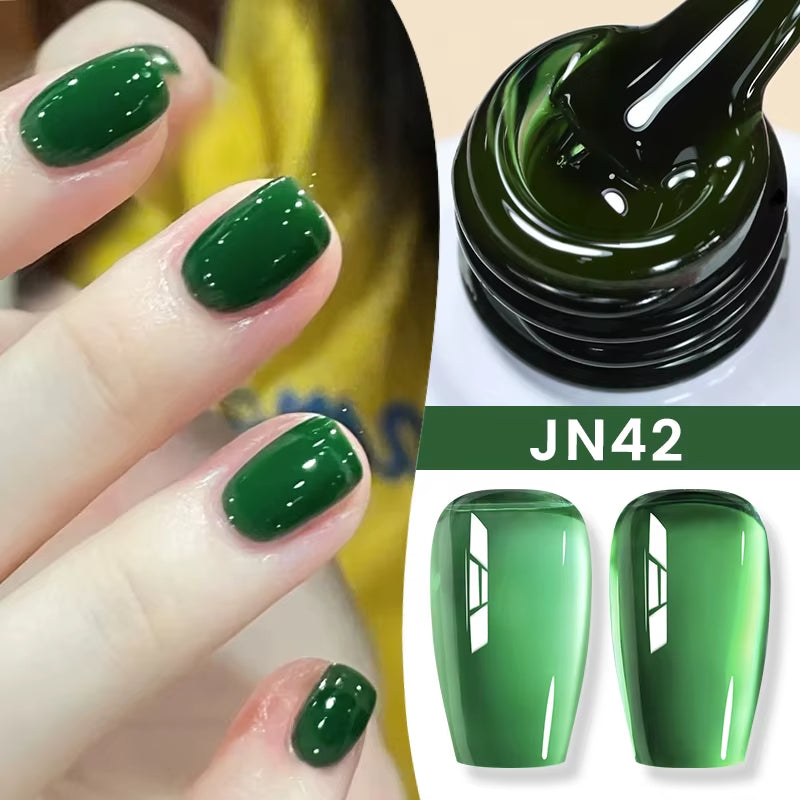 Jelly Bold Gel Nail Polish Set – Pack of 6 Semi Transparent UV/LED Colors