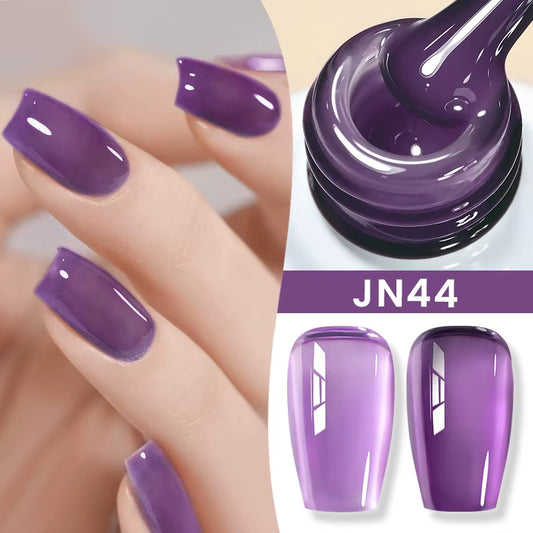 Jelly Bold Gel Nail Polish Set – Pack of 6 Semi Transparent UV/LED Colors