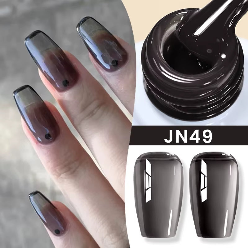 Jelly Bold Gel Nail Polish Set – Pack of 6 Semi Transparent UV/LED Colors