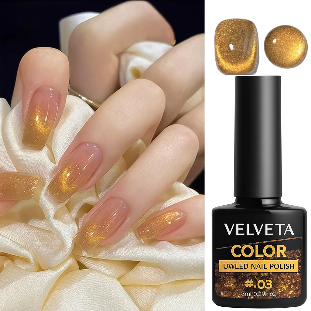 Velveta™ Metallic & Cat Eye Gel Nail Polish - Pack of 6