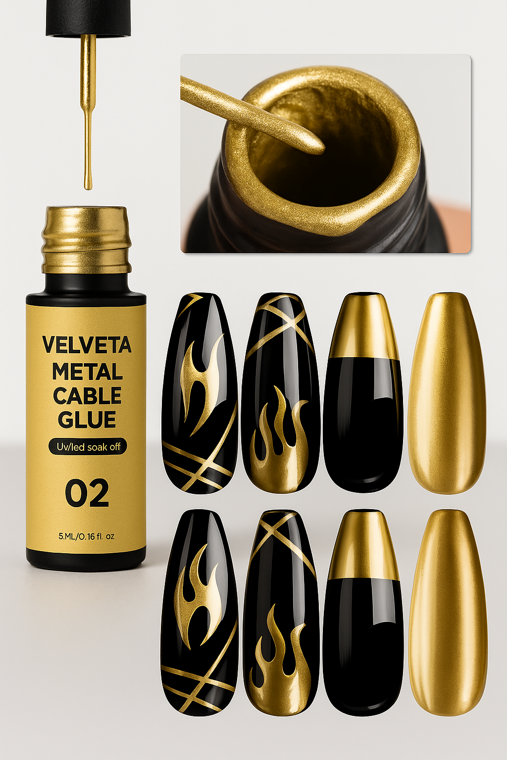 Velveta™ Metallic & Cat Eye Gel Nail Polish - Pack of 6