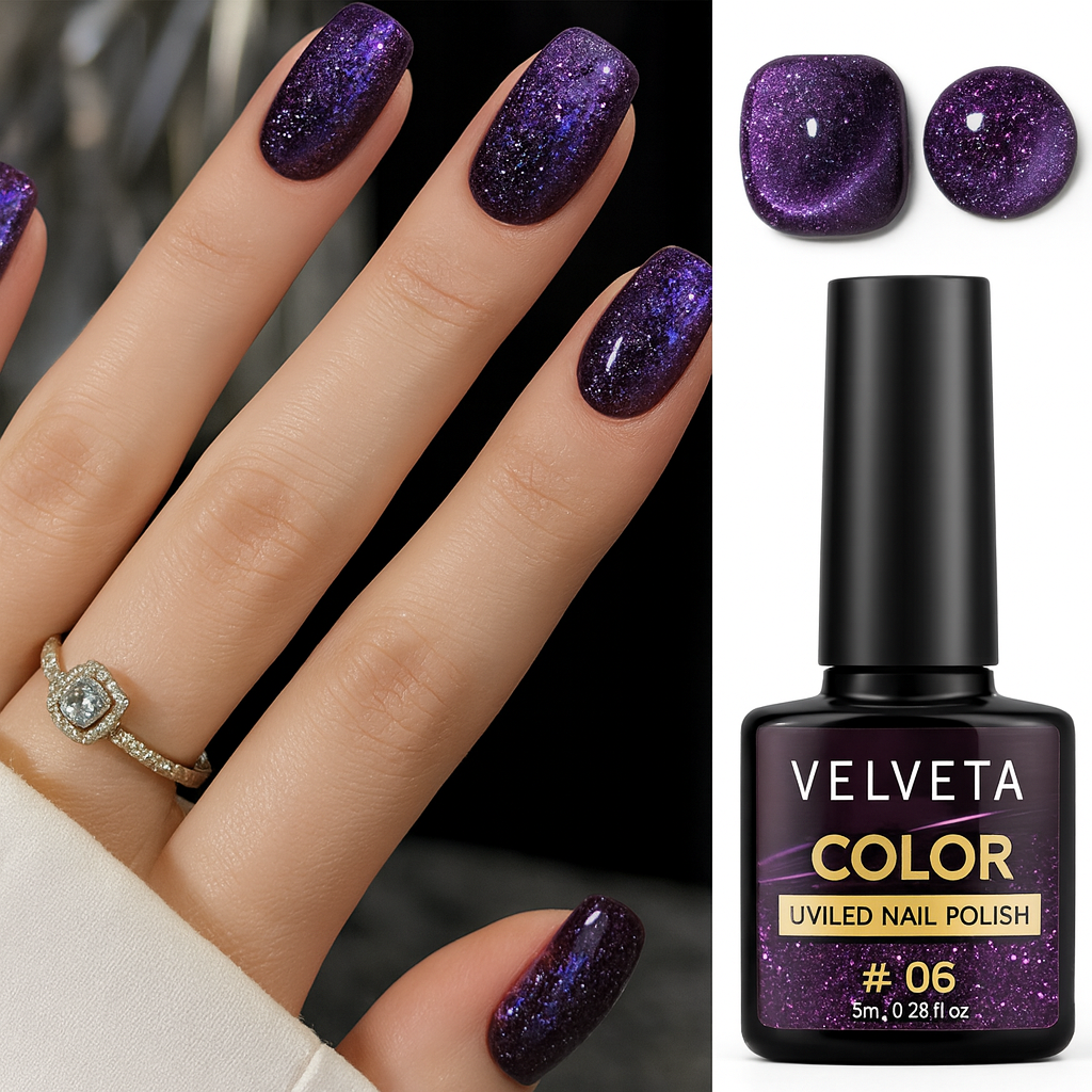 Velveta™ Metallic & Cat Eye Gel Nail Polish - Pack of 6