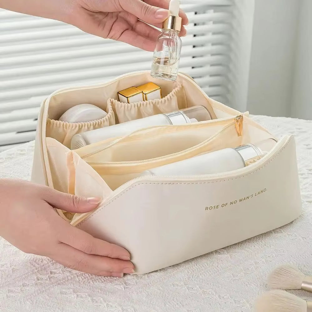 Velveta™ Luxury Women's Travel Toiletry Kit – Makeup & Cosmetic Organizer Bag